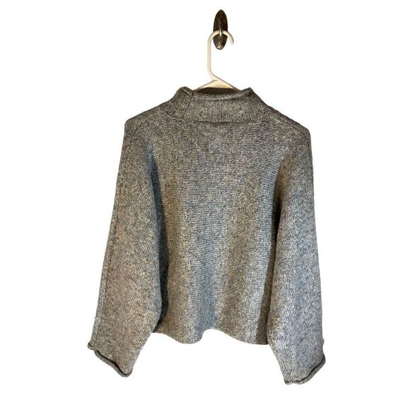 William Rast y2k Cotton and Wool Blend Mock Neck Oversize Sweater, Grey, XS. Jus - Picture 5 of 11